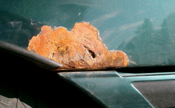 Automotive rust hole