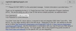 Check your email for your USPS username