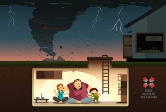 Family In a Shipping Container Bug Out Shelter