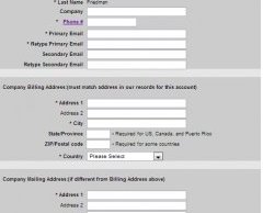Fill out the contact information form, avoiding the use of any special characters. Click continue when done.