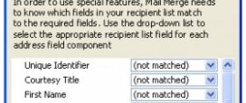 Match Fields dialog box