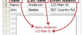 Merging information from data file into a label