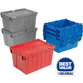 Premium Attached Lid Distribution Containers