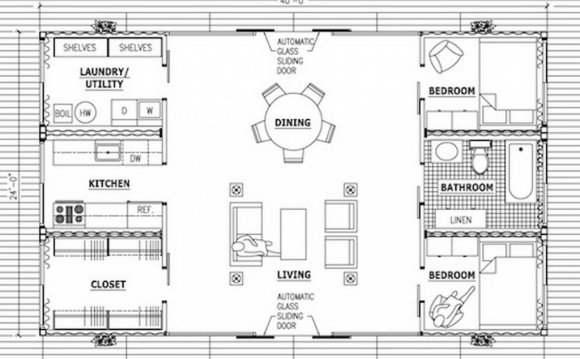 Shipping container homes floor Plans