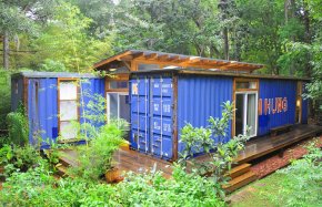 The Savannah Project, an artist's home and studio built from a pair of repurposed shipping containers. | width=