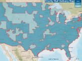 USPS Ground shipping map