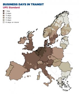 UPS Transit Times Europe