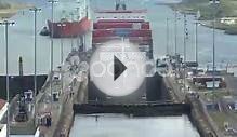 clip 692174: Panama Canal Container ship Gatun Locks